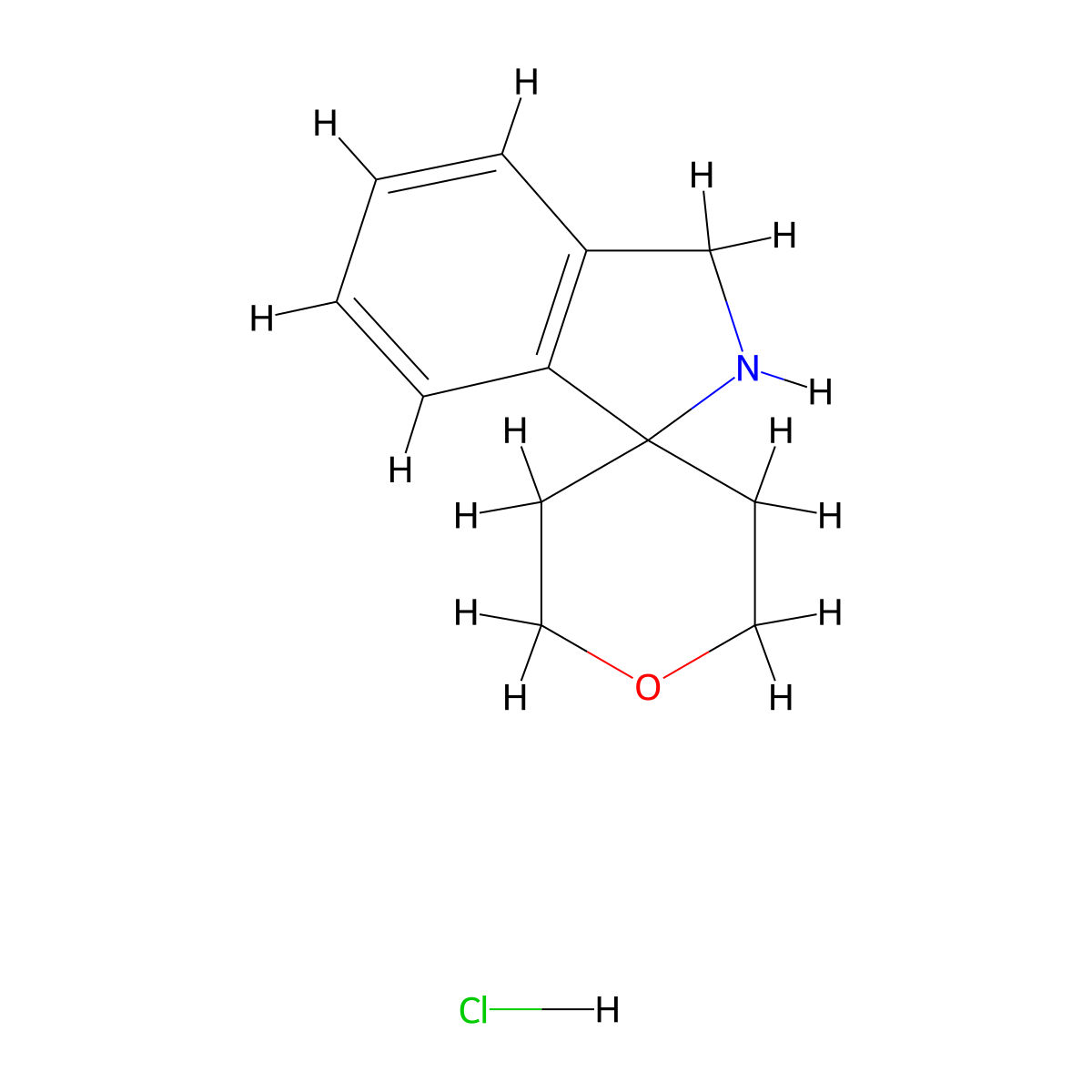 2,3-Dihydrospiro[isoindole-1,4'-oxane] hydrochloride molecular structure, CAS 2995286-71-8