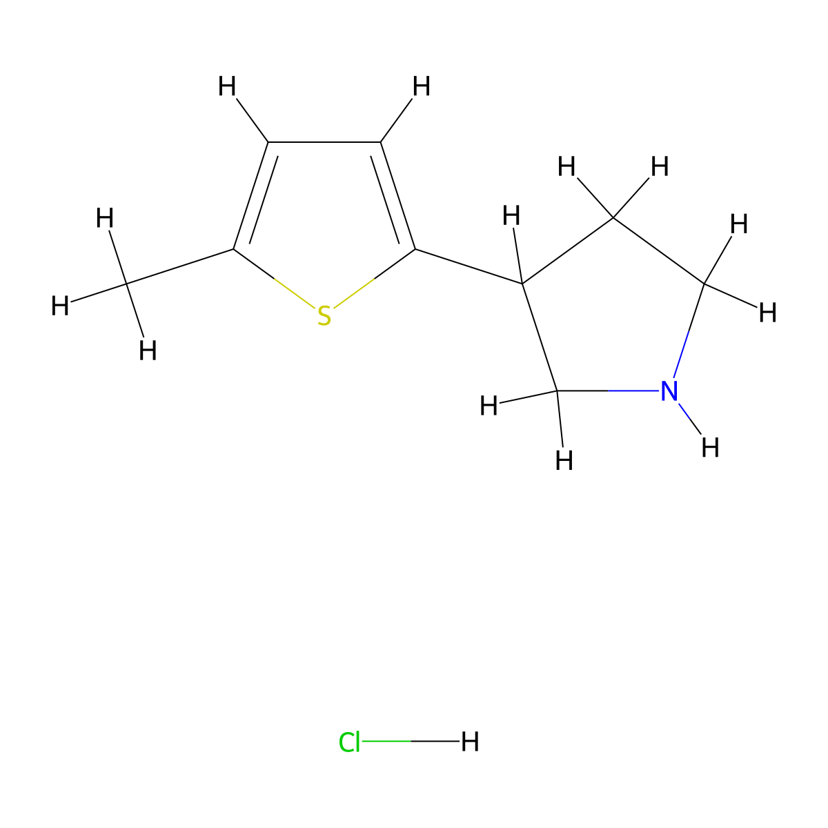 3-(5-Methyl-2-thienyl)pyrrolidine Hydrochloride molecular structure, CAS 2995286-87-6