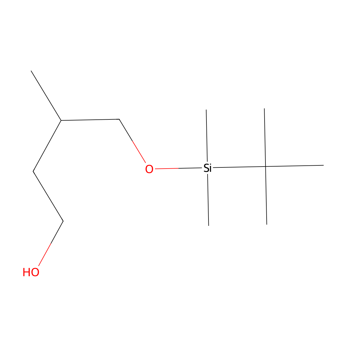 4-[(Tert-butyldimethylsilyl)oxy]-3-methylbutan-1-ol molecular structure, CAS 2995286-90-1
