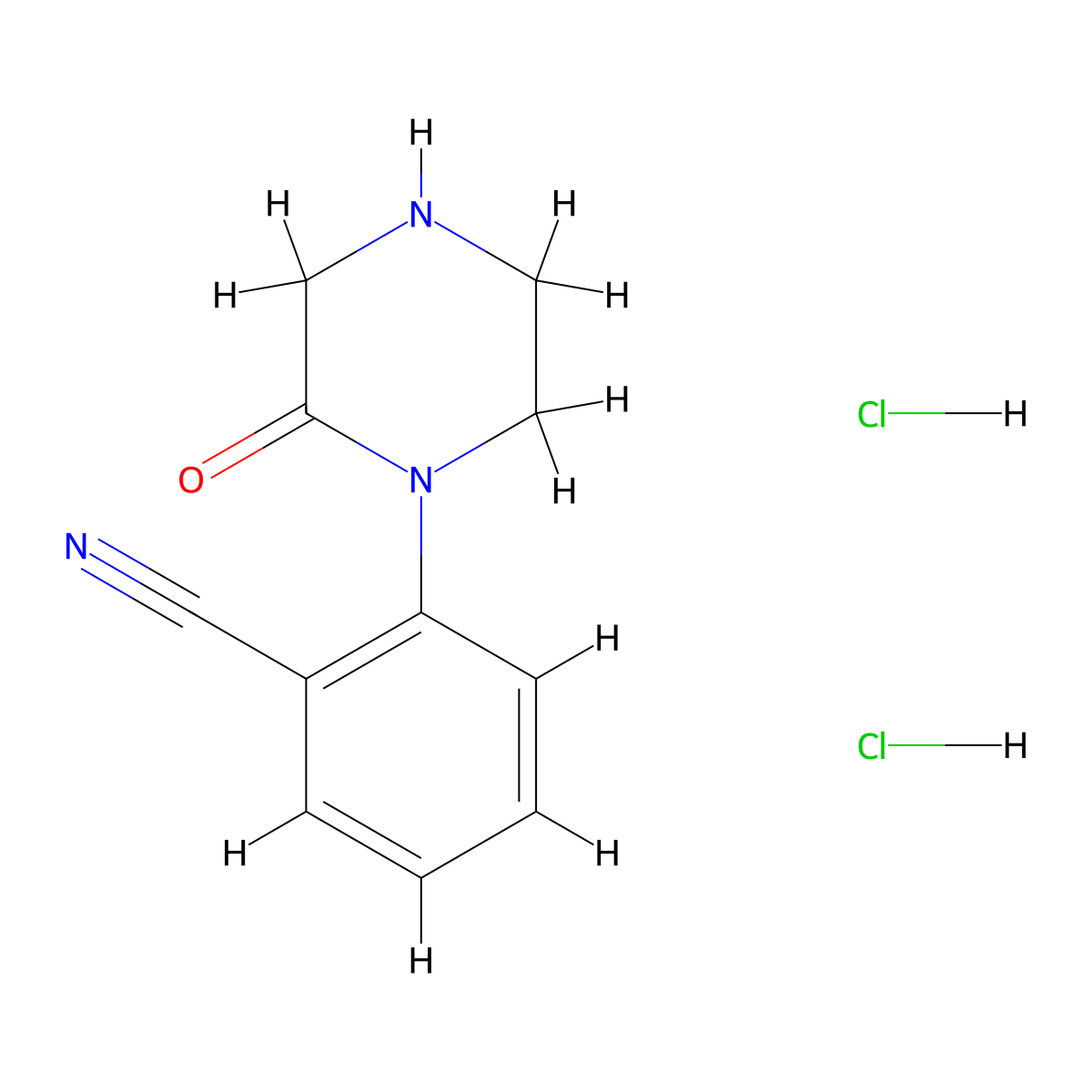 2-(2-Oxopiperazin-1-yl)benzonitrile dihydrochloride molecular structure, CAS 2995286-94-5