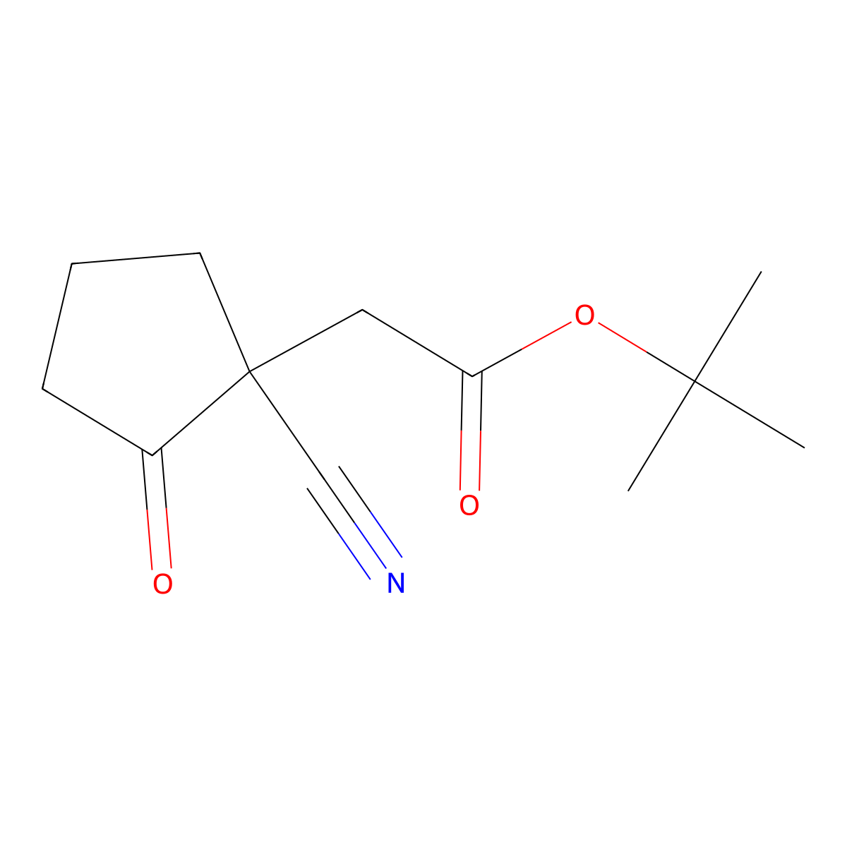 Tert-butyl 2-(1-cyano-2-oxocyclopentyl)acetate molecular structure, CAS 2995287-02-8