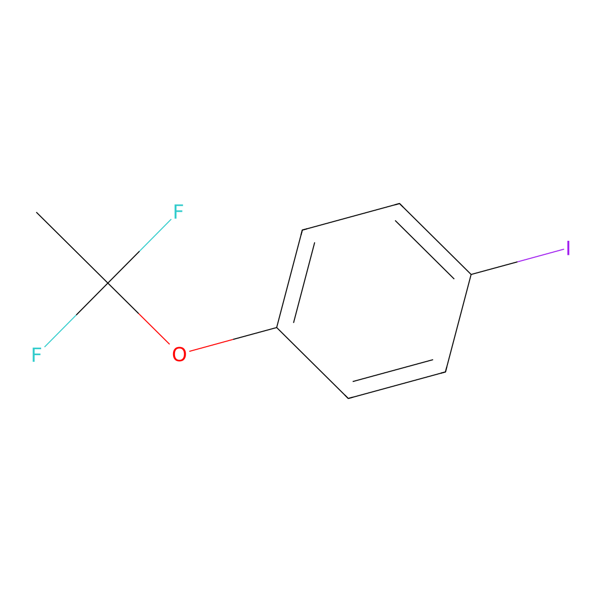 1-(1,1-Difluoroethoxy)-4-iodobenzene molecular structure, CAS 2995287-04-0