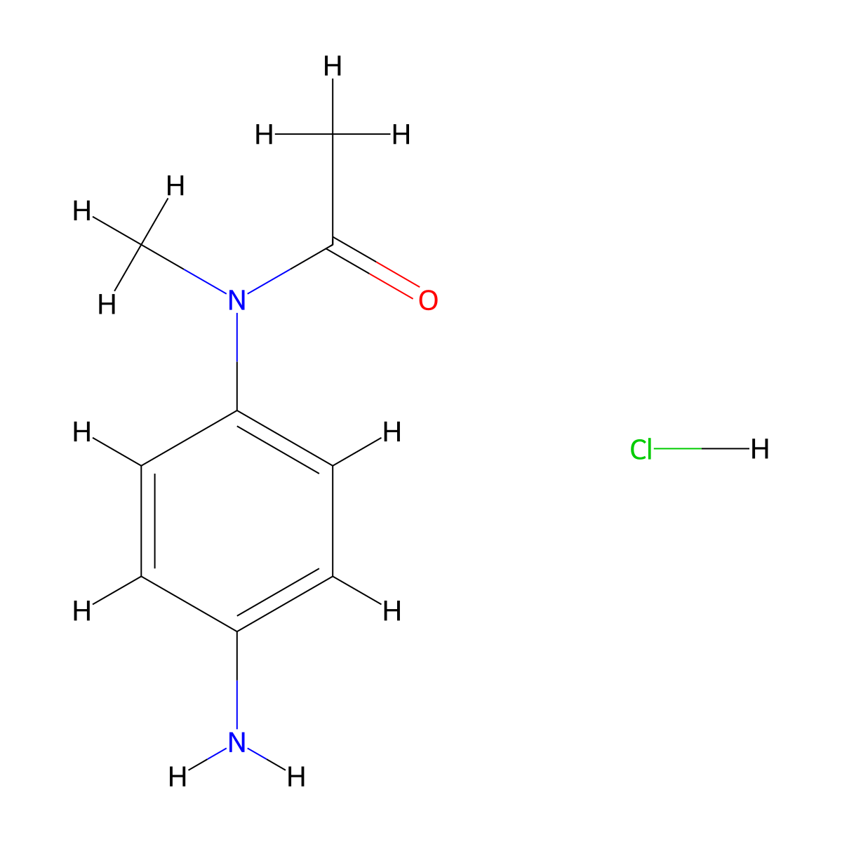 N-(4-aminophenyl)-N-methylacetamide hydrochloride molecular structure, CAS 2995287-05-1