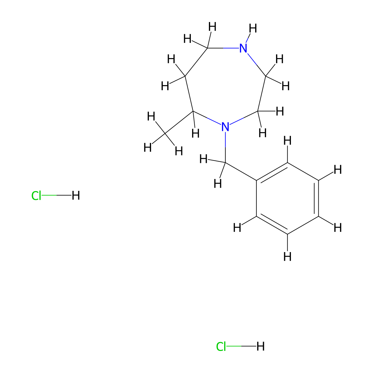 1-Benzyl-7-methyl-1,4-diazepane dihydrochloride molecular structure, CAS 2995287-13-1