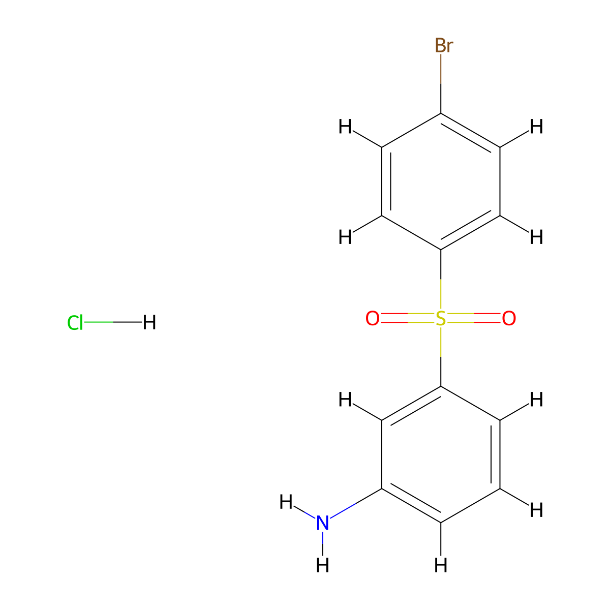 3-(4-Bromobenzenesulfonyl)aniline hydrochloride molecular structure, CAS 2995287-55-1