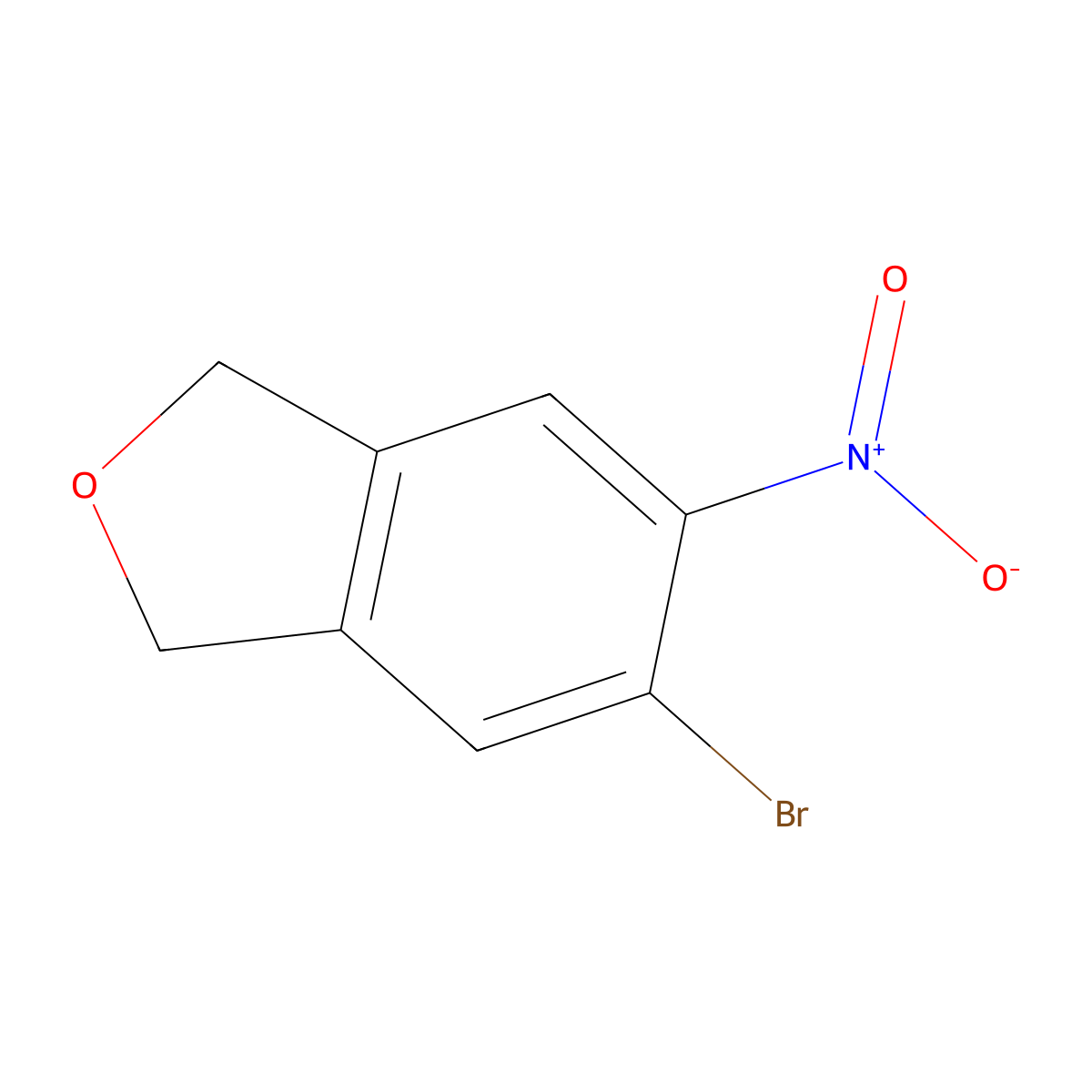 5-Bromo-6-nitro-1,3-dihydro-2-benzofuran molecular structure, CAS 2995287-64-2