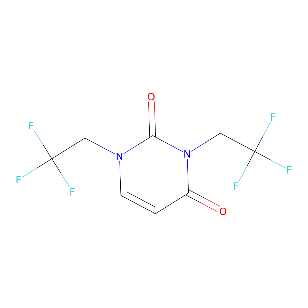 1,3-Bis(2,2,2-trifluoroethyl)pyrimidine-2,4(1H,3H)-dione molecular structure, CAS 2995287-87-9