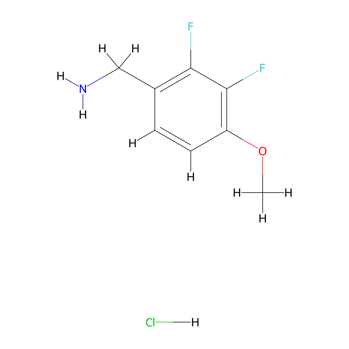 1-(2,3-Difluoro-4-methoxyphenyl)methanamine hydrochloride molecular structure, CAS 2995288-02-1