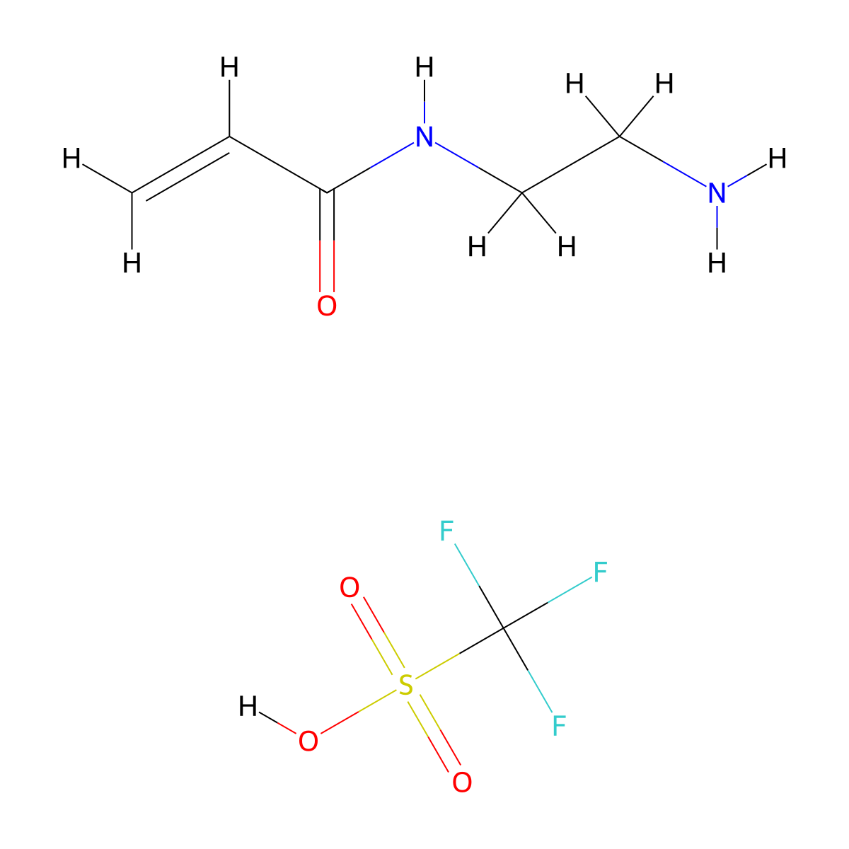 N-(2-Aminoethyl)acrylamide trifluoromethanesulfonate molecular structure, CAS 2995288-04-3