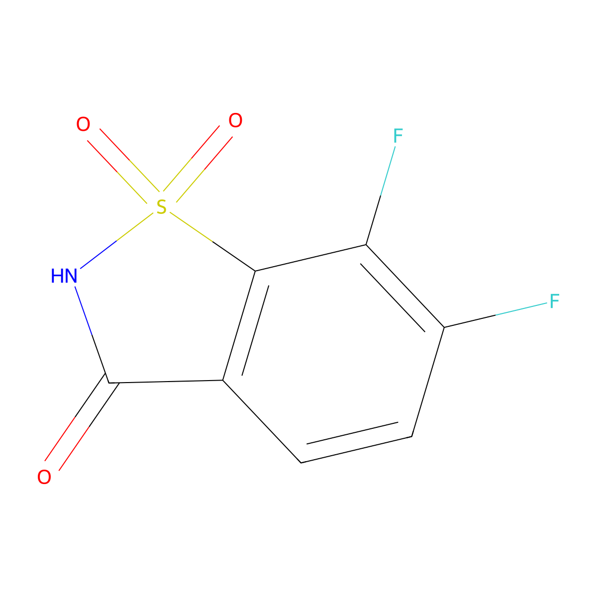 6,7-Difluoro-3-hydroxy-1lambda6,2-benzothiazole-1,1-dione molecular structure, CAS 2995288-14-5