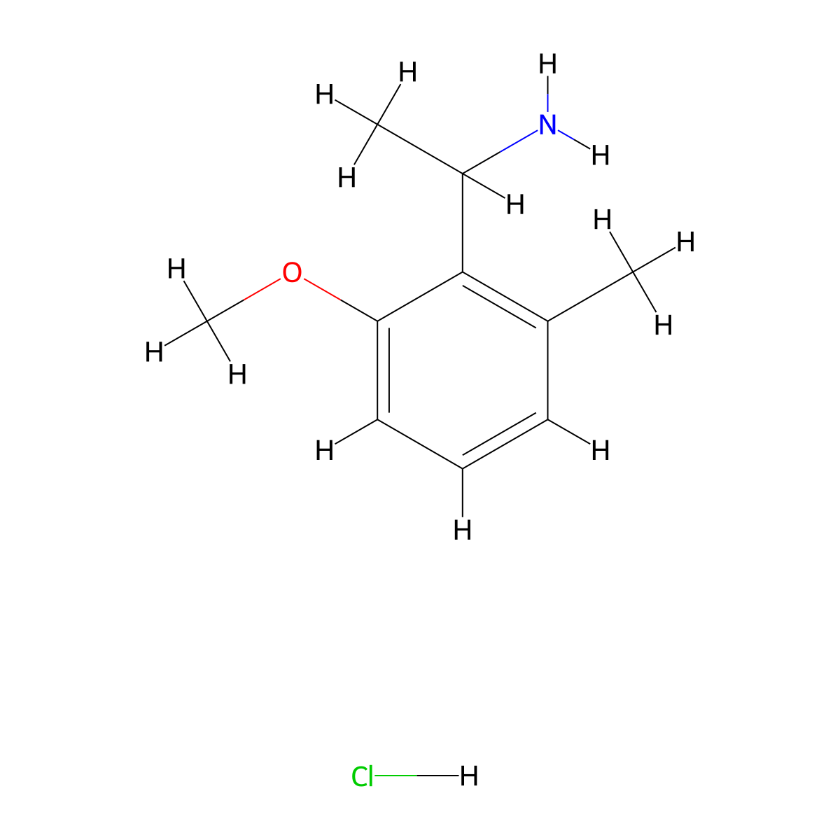 1-(2-Methoxy-6-methylphenyl)ethanamine hydrochloride molecular structure, CAS 2995288-16-7
