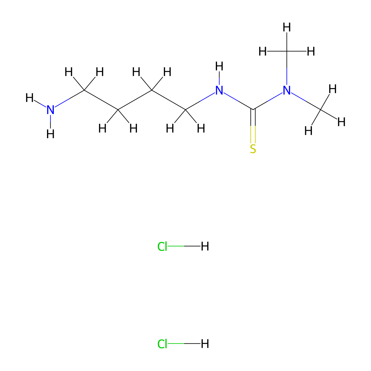 3-(4-Aminobutyl)-1,1-dimethylthiourea;dihydrochloride molecular structure, CAS 2995288-39-4