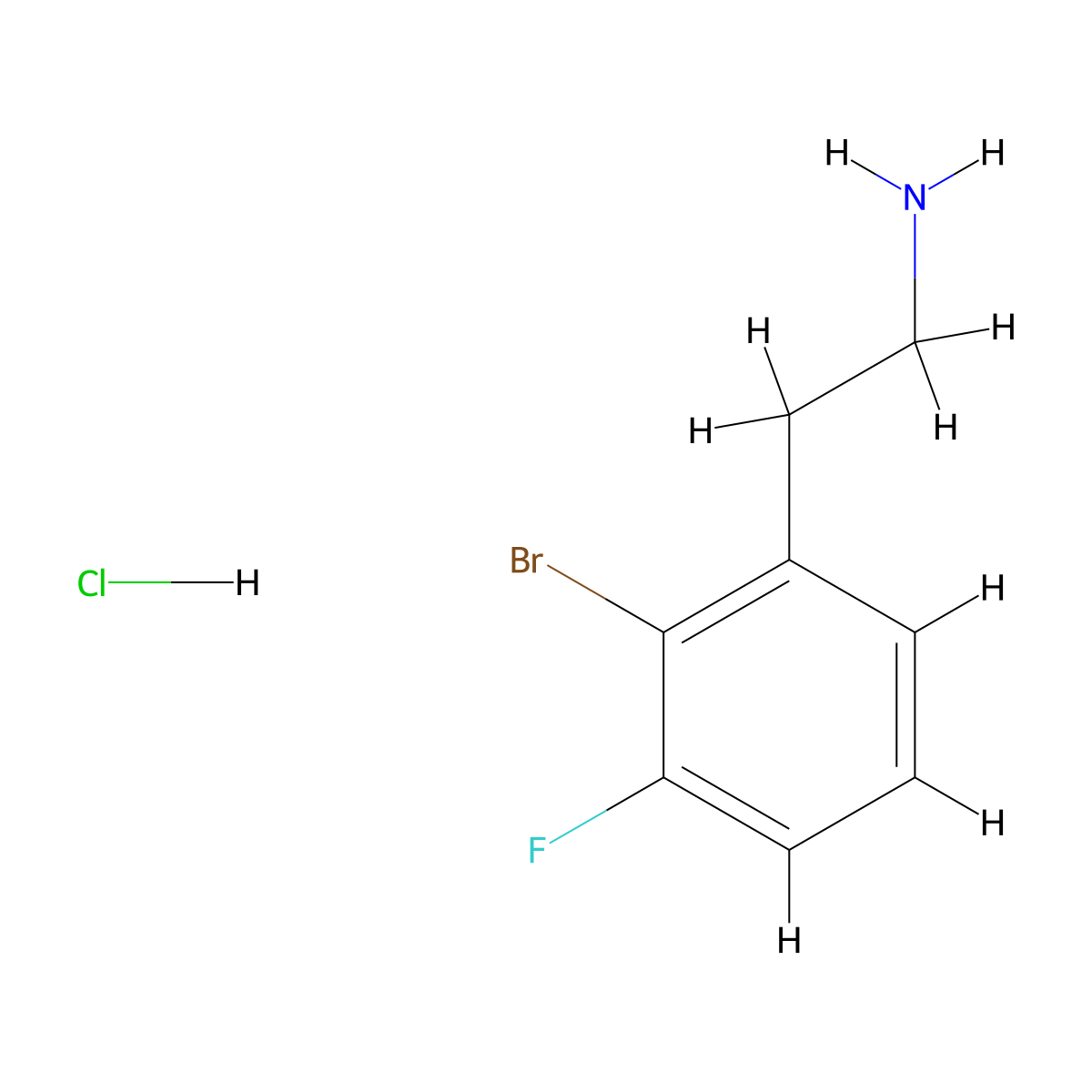 2-(2-Bromo-3-fluorophenyl)ethan-1-amine hydrochloride molecular structure, CAS 2995288-56-5