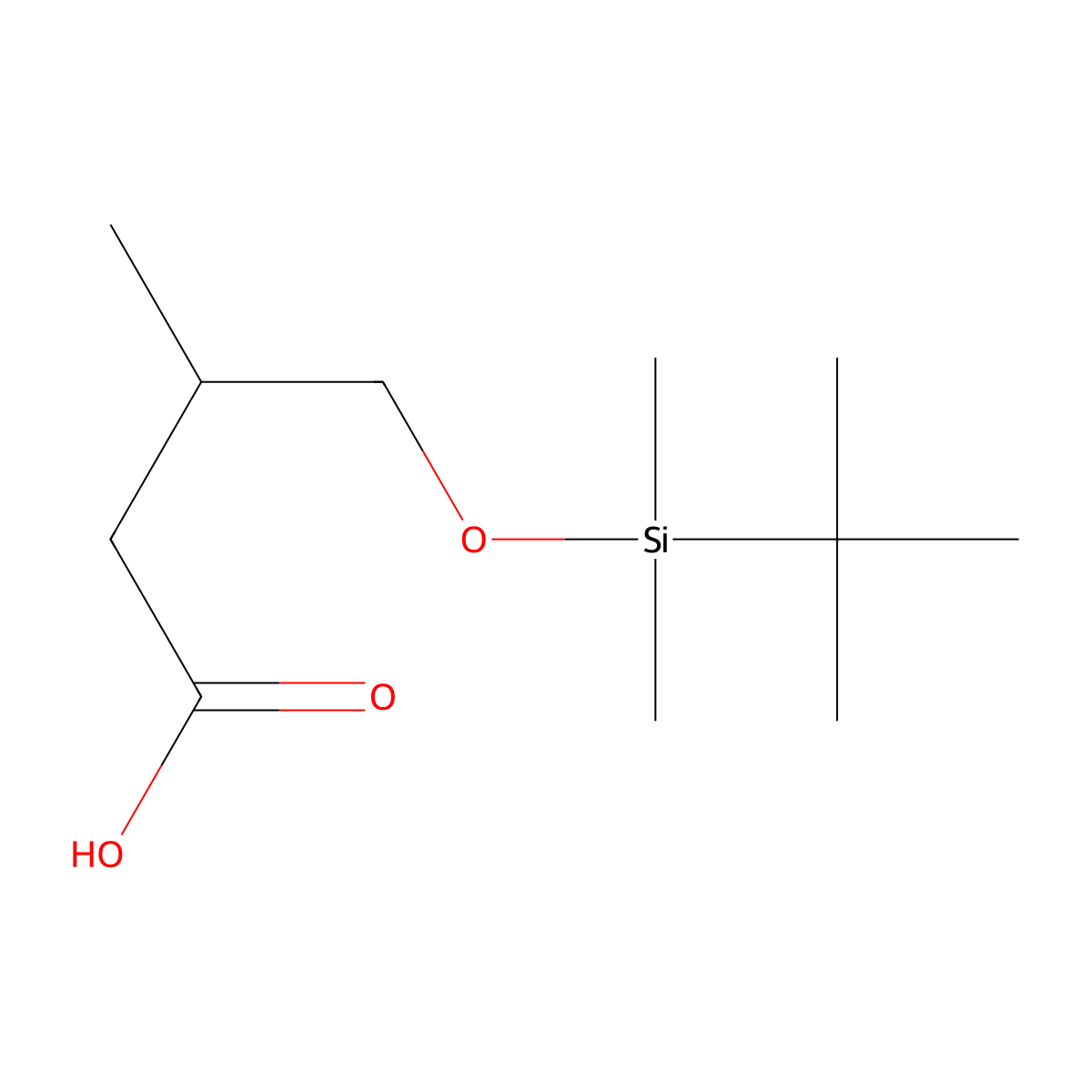 4-[(Tert-butyldimethylsilyl)oxy]-3-methylbutanoic acid molecular structure, CAS 2995288-58-7