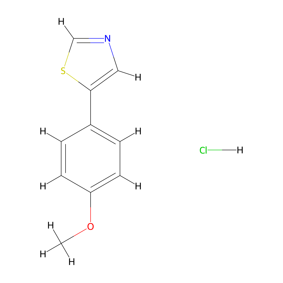 5-(4-Methoxyphenyl)-1,3-thiazole hydrochloride molecular structure, CAS 2995288-67-8
