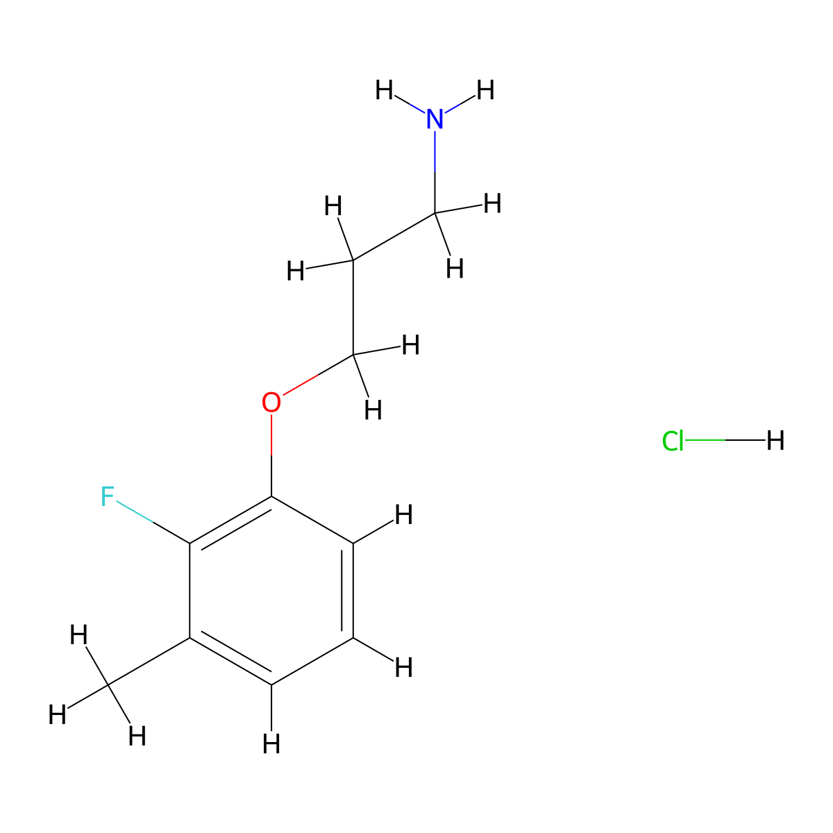 3-(2-Fluoro-3-methylphenoxy)propan-1-amine;hydrochloride molecular structure, CAS 2995288-92-9