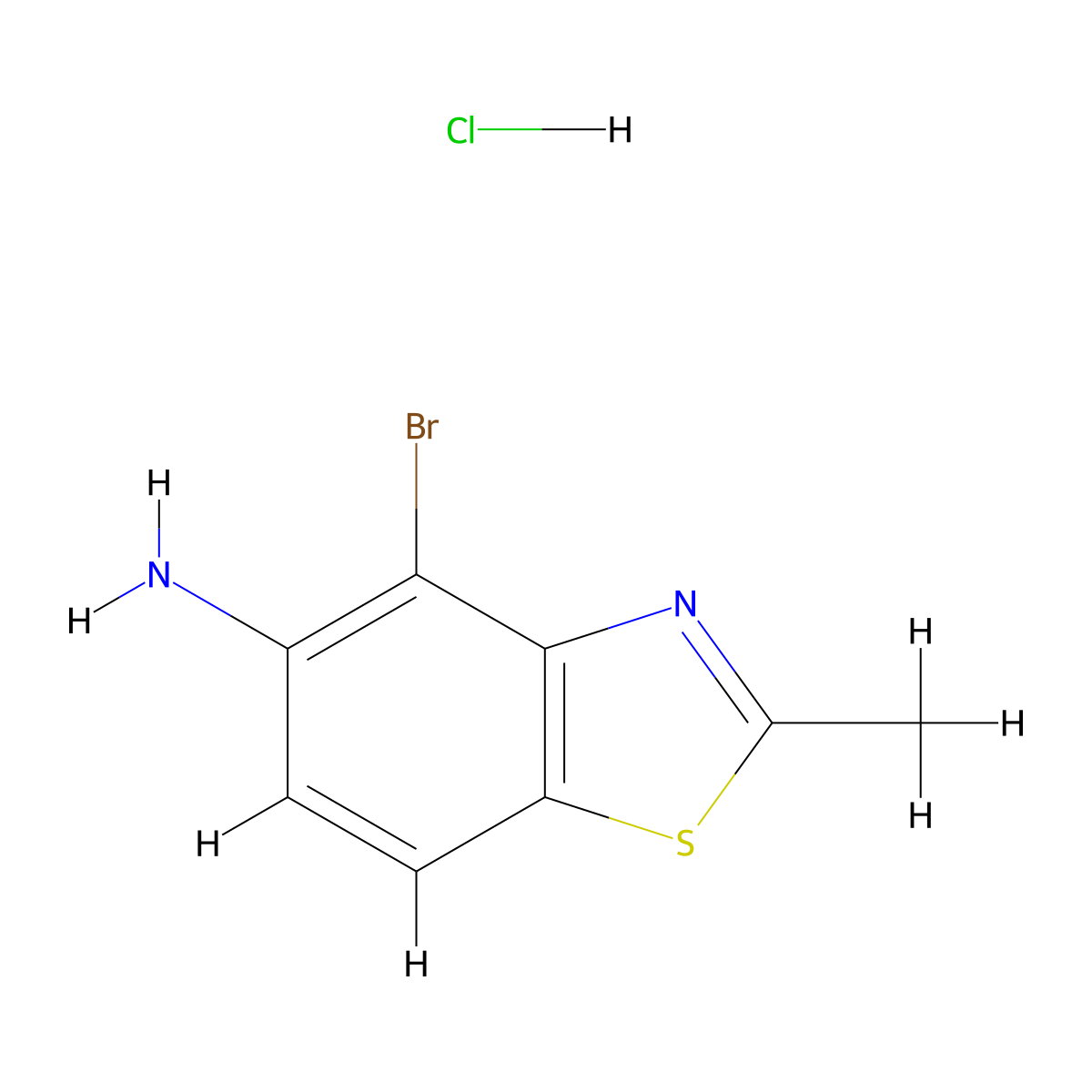 4-Bromo-2-methylbenzo[D]thiazol-5-amine hydrochloride molecular structure, CAS 2995288-97-4