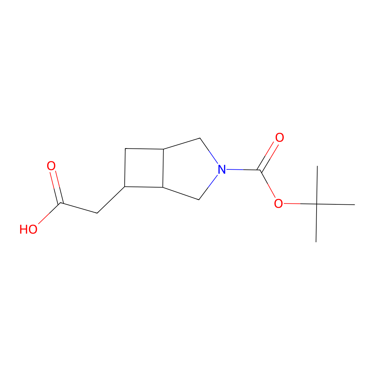 2-{3-[(Tert-butoxy)carbonyl]-3-azabicyclo[3.2.0]heptan-6-yl}acetic acid molecular structure, CAS 2995289-04-6
