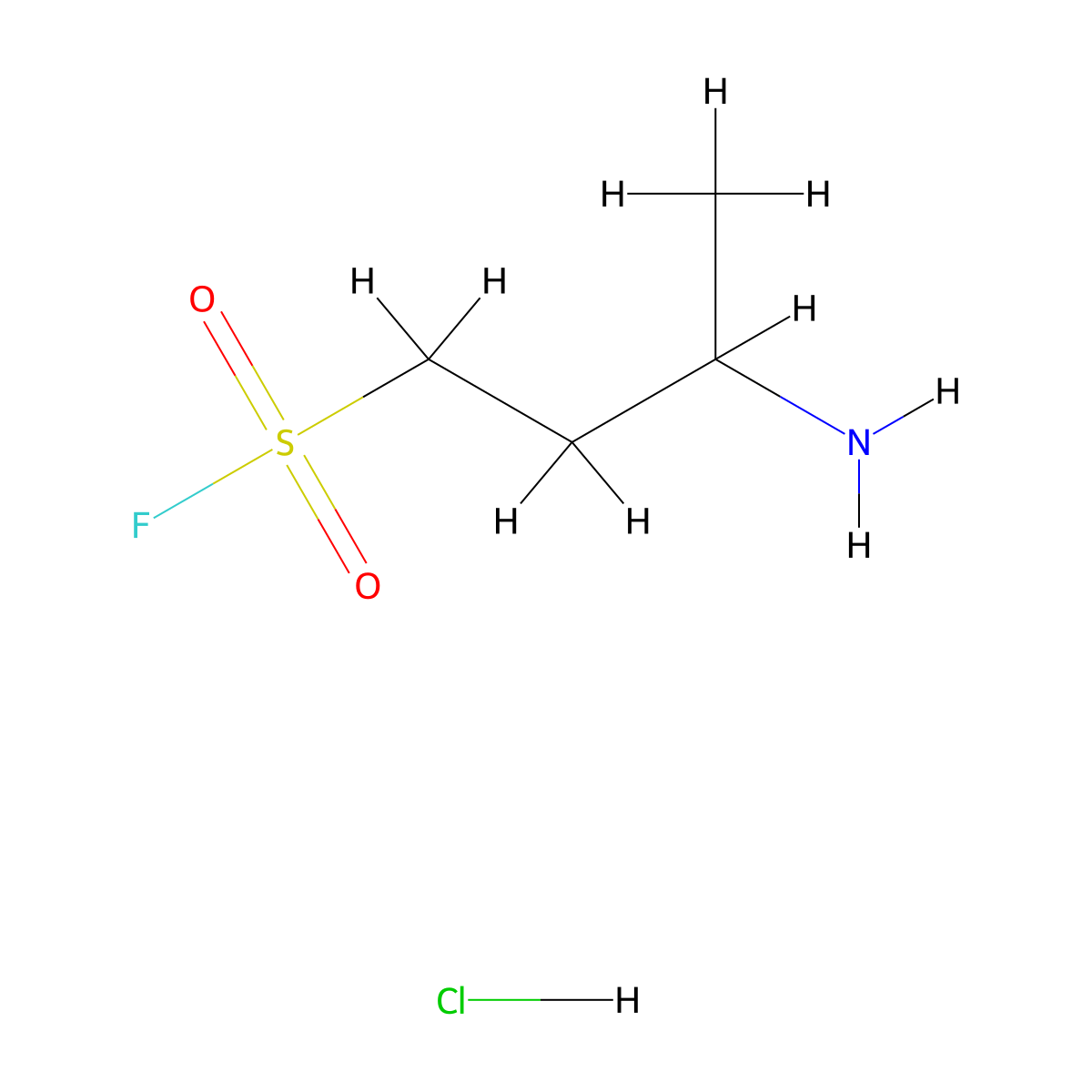 3-Aminobutane-1-sulfonyl fluoride hydrochloride molecular structure, CAS 2995289-19-3