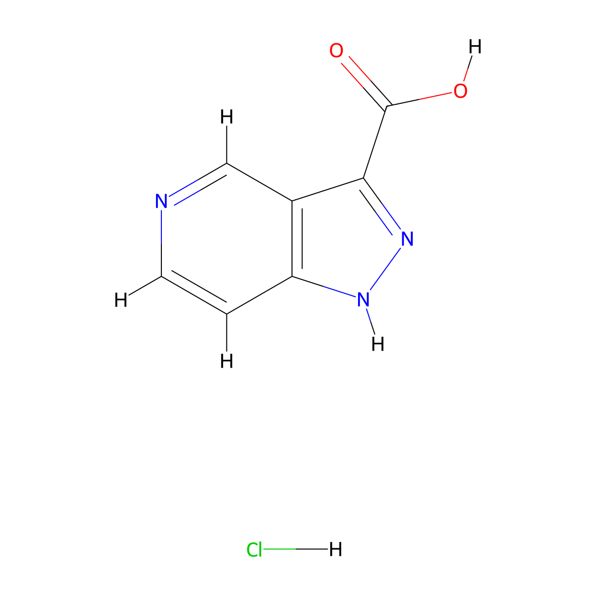 1H-pyrazolo[4,3-c]pyridine-3-carboxylic acid;hydrochloride molecular structure, CAS 2995289-27-3