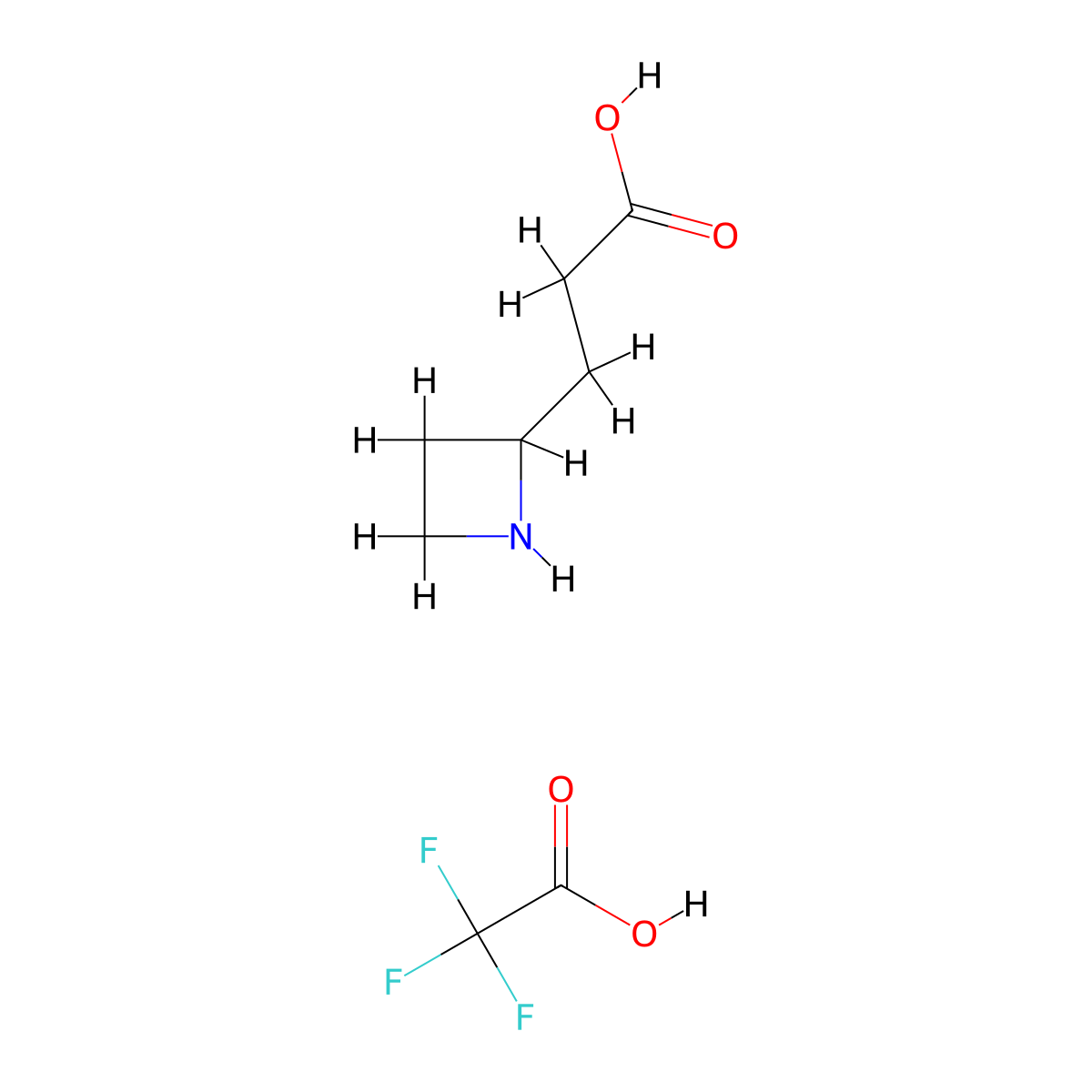 3-(Azetidin-2-yl)propanoic acid; trifluoroacetic acid molecular structure, CAS 2995289-31-9