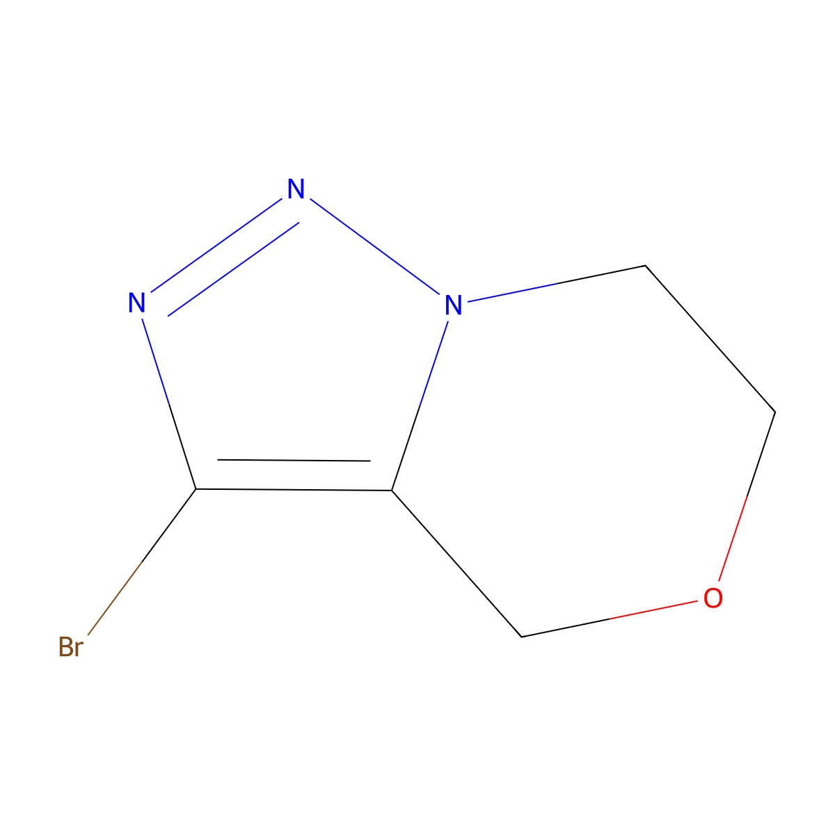 3-bromo-6,7-dihydro-4H-triazolo[5,1-c][1,4]oxazine molecular structure, CAS 2995289-51-3