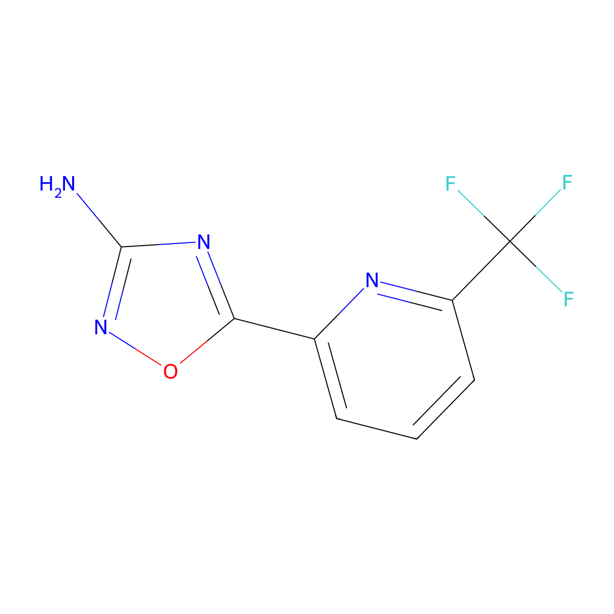 5-[6-(Trifluoromethyl)pyridin-2-yl]-1,2,4-oxadiazol-3-amine molecular structure, CAS 2995289-63-7