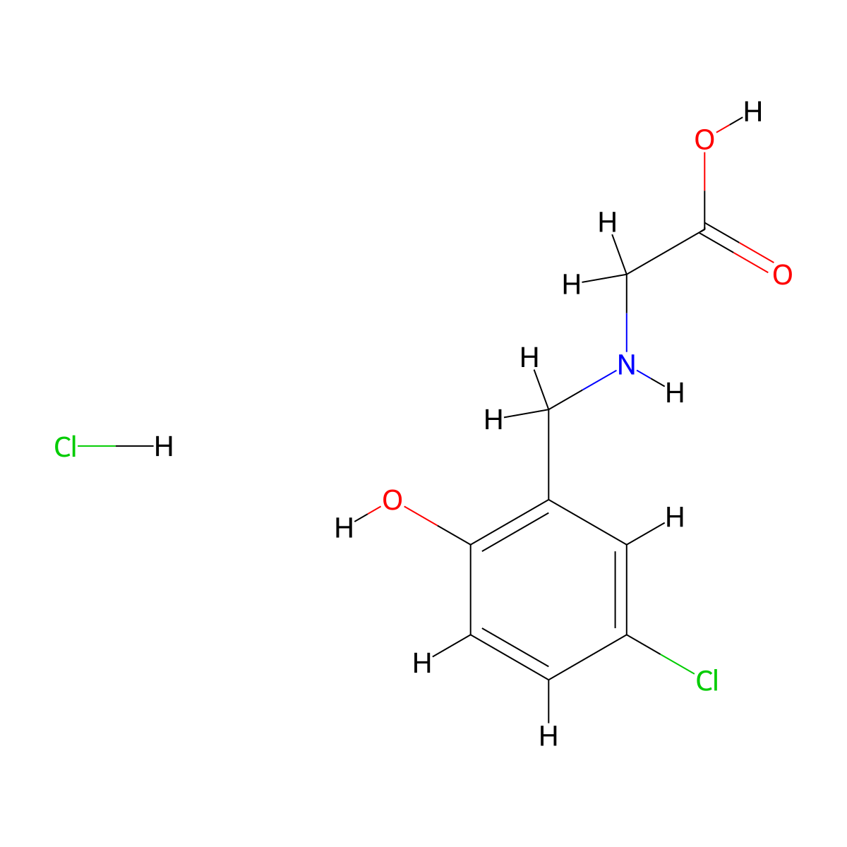 2-[(5-Chloro-2-hydroxyphenyl)methylamino]acetic acid;hydrochloride molecular structure, CAS 2995289-65-9