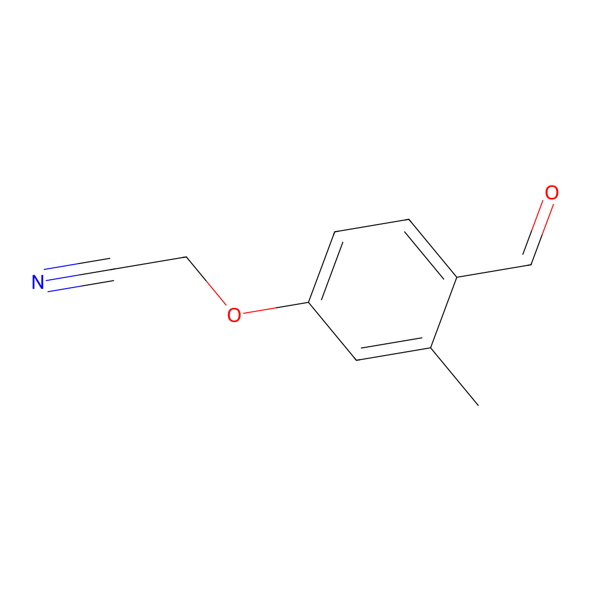 2-(4-Formyl-3-methylphenoxy)acetonitrile molecular structure, CAS 2995289-66-0