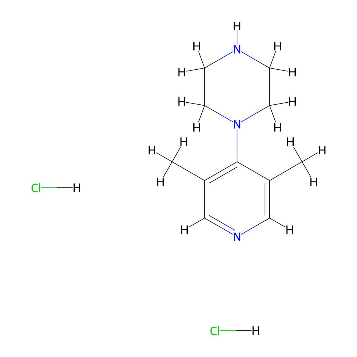 1-(3,5-Dimethylpyridin-4-yl)piperazine dihydrochloride molecular structure, CAS 2995289-72-8
