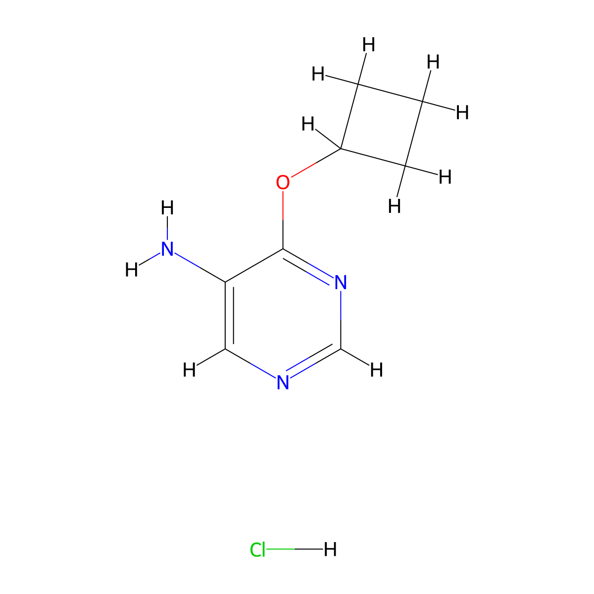 4-Cyclobutoxypyrimidin-5-amine hydrochloride molecular structure, CAS 2995289-86-4