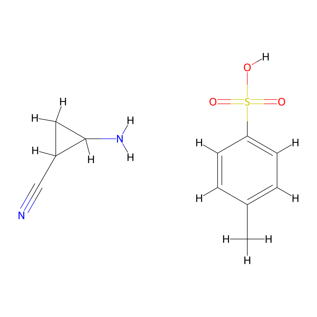 2-Aminocyclopropanecarbonitrile Tosylate molecular structure, CAS 2995290-03-2