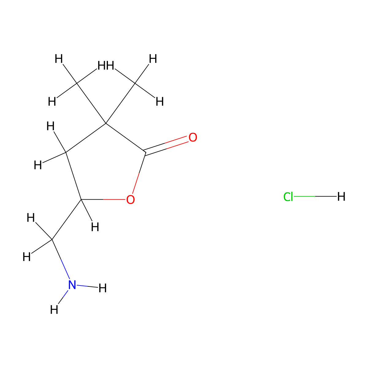 5-(Aminomethyl)-3,3-dimethyloxolan-2-one hydrochloride molecular structure, CAS 2995290-06-5