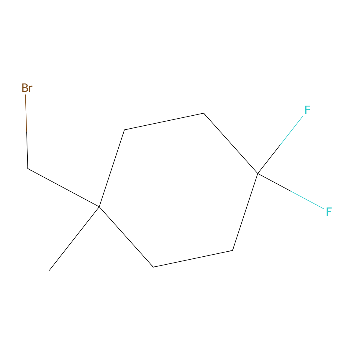 1-(Bromomethyl)-4,4-difluoro-1-methylcyclohexane molecular structure, CAS 2995290-09-8