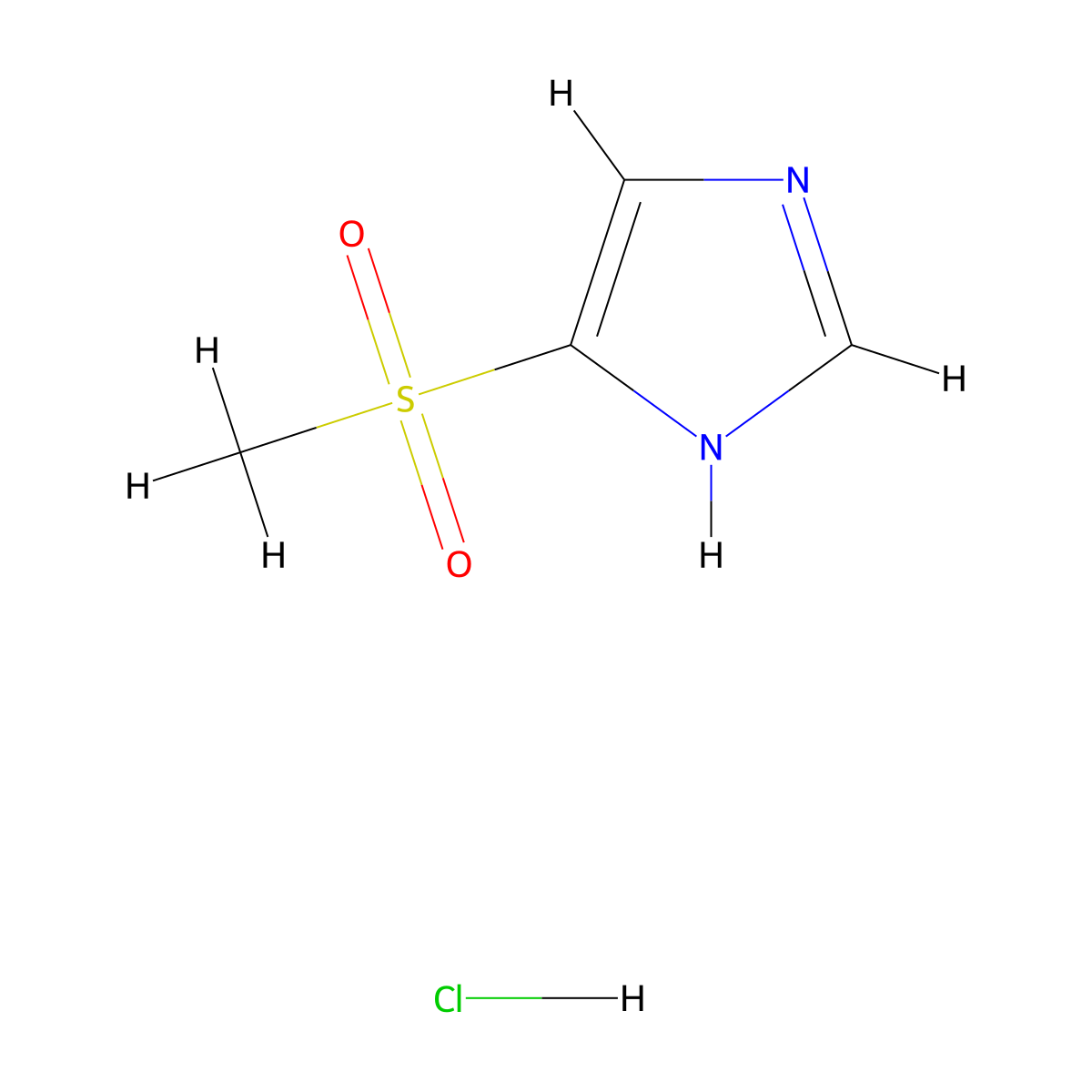 5-methanesulfonyl-1H-imidazole hydrochloride molecular structure, CAS 2995290-10-1