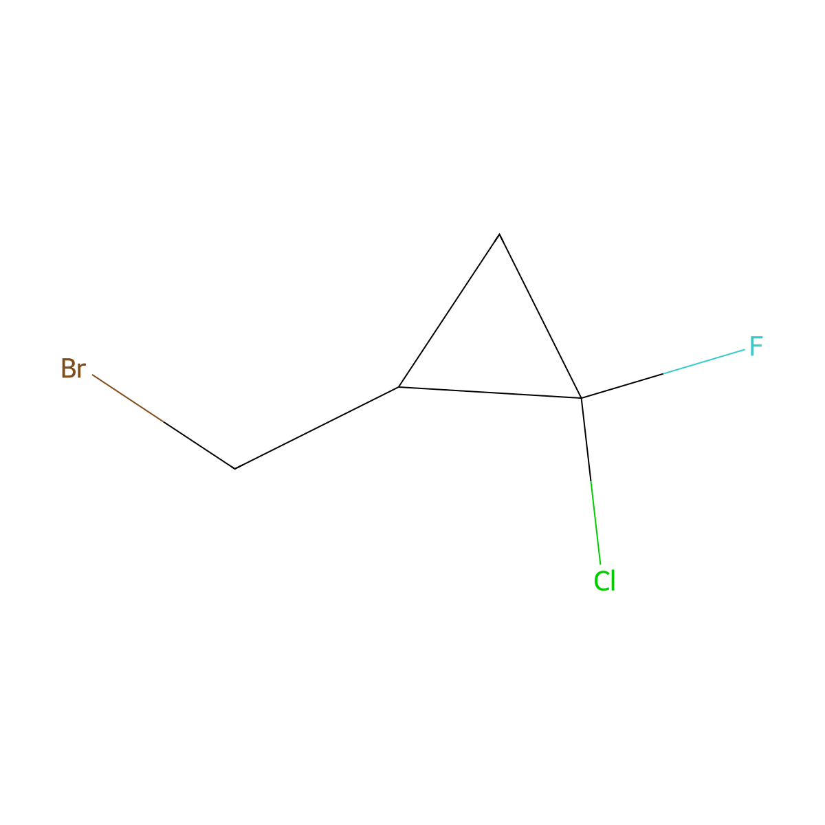 2-(Bromomethyl)-1-chloro-1-fluorocyclopropane molecular structure, CAS 2995290-16-7