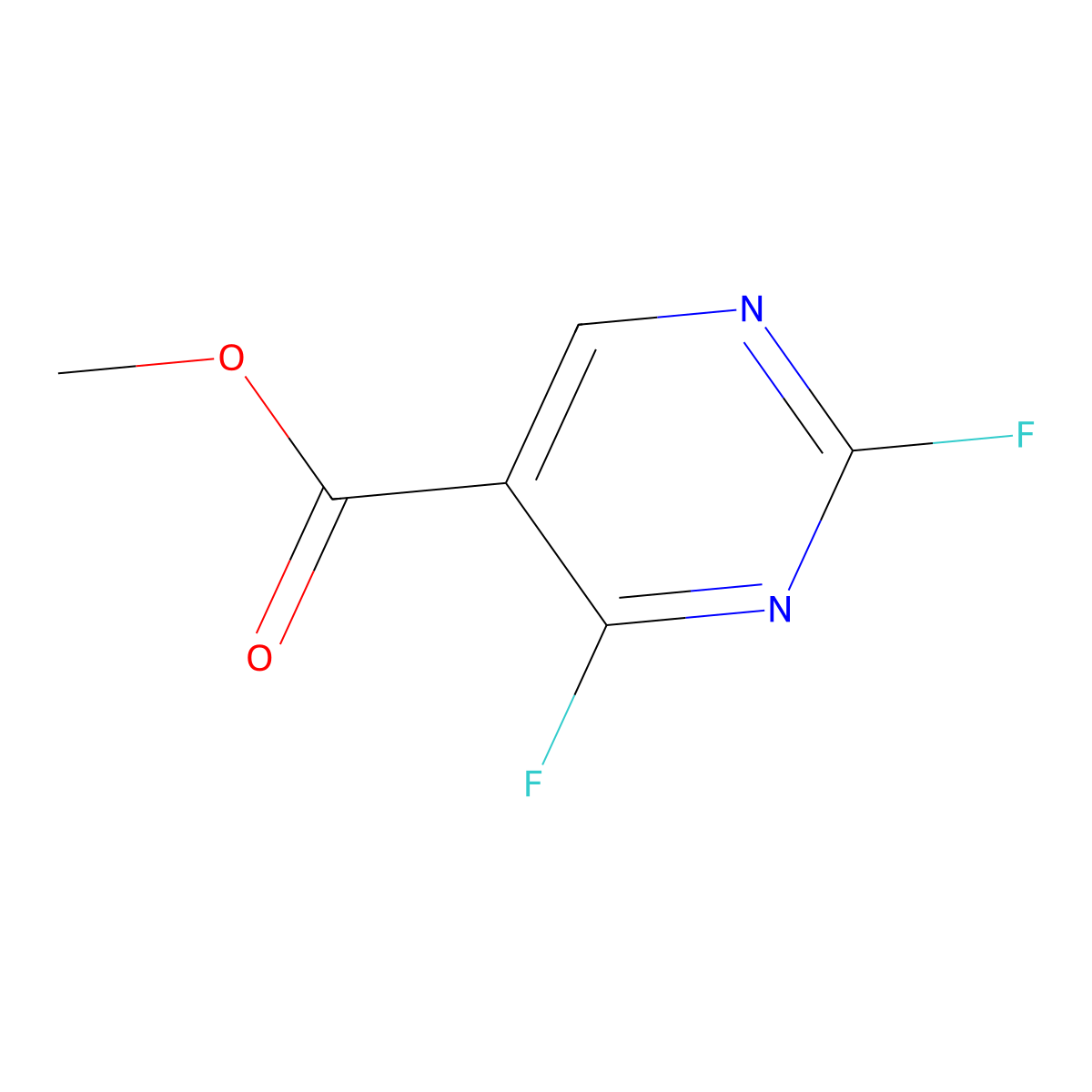 Methyl 2,4-difluoropyrimidine-5-carboxylate molecular structure, CAS 2995290-17-8