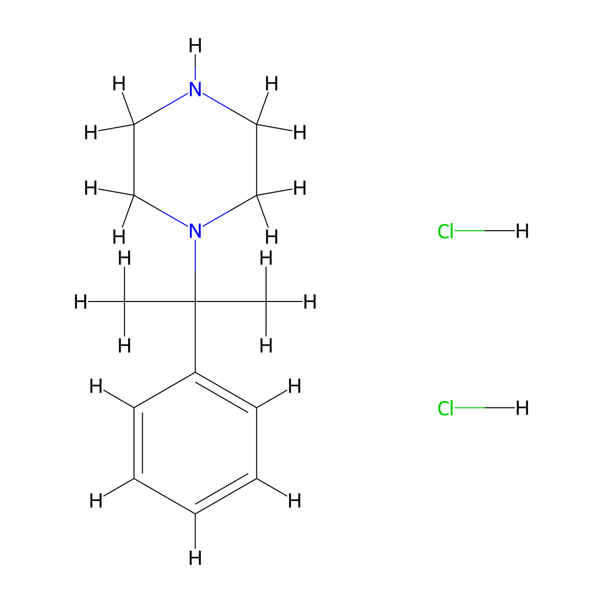 1-(2-Phenylpropan-2-yl)piperazine dihydrochloride molecular structure, CAS 2995290-18-9