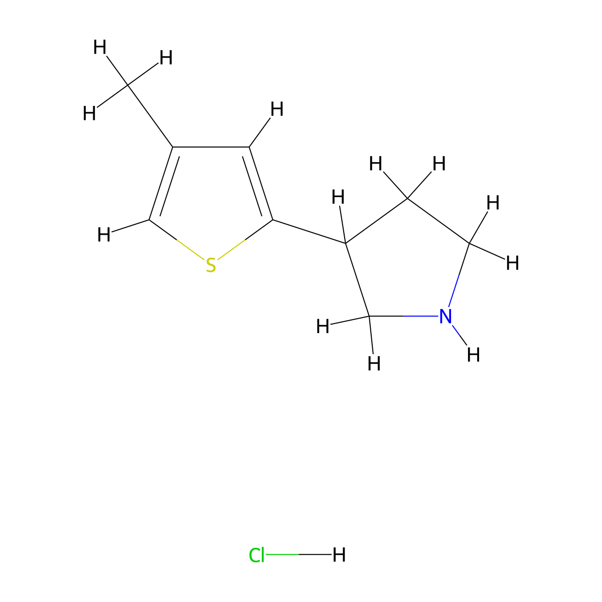 3-(4-Methylthiophen-2-yl)pyrrolidine;hydrochloride molecular structure, CAS 2995290-29-2