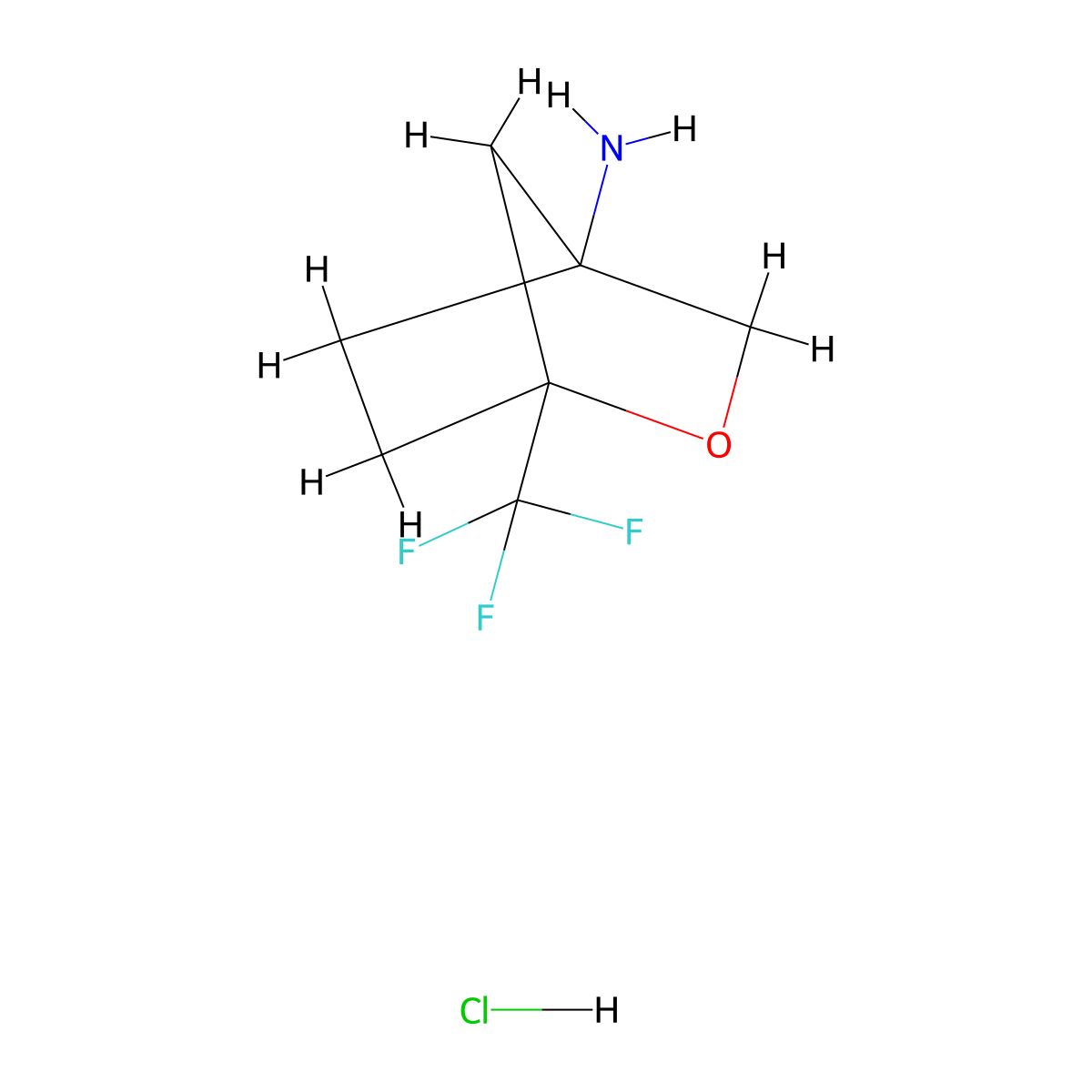 1-(Trifluoromethyl)-2-oxabicyclo[2.2.1]heptan-4-amine hydrochloride molecular structure, CAS 2995290-30-5