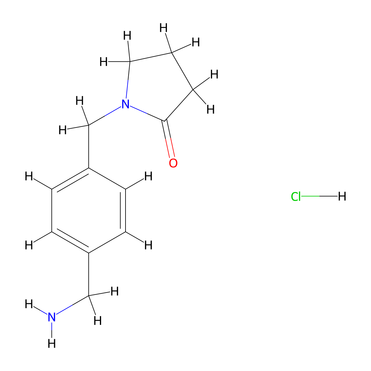 1-(4-(Aminomethyl)benzyl)pyrrolidin-2-one hydrochloride molecular structure, CAS 2995290-51-0