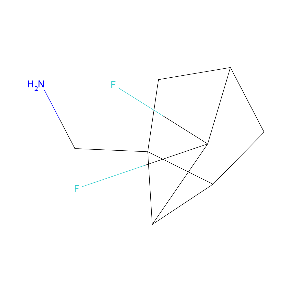 (3,3-Difluorotricyclo[2.2.1.02,6]heptan-1-yl)methanamine molecular structure, CAS 2995290-52-1