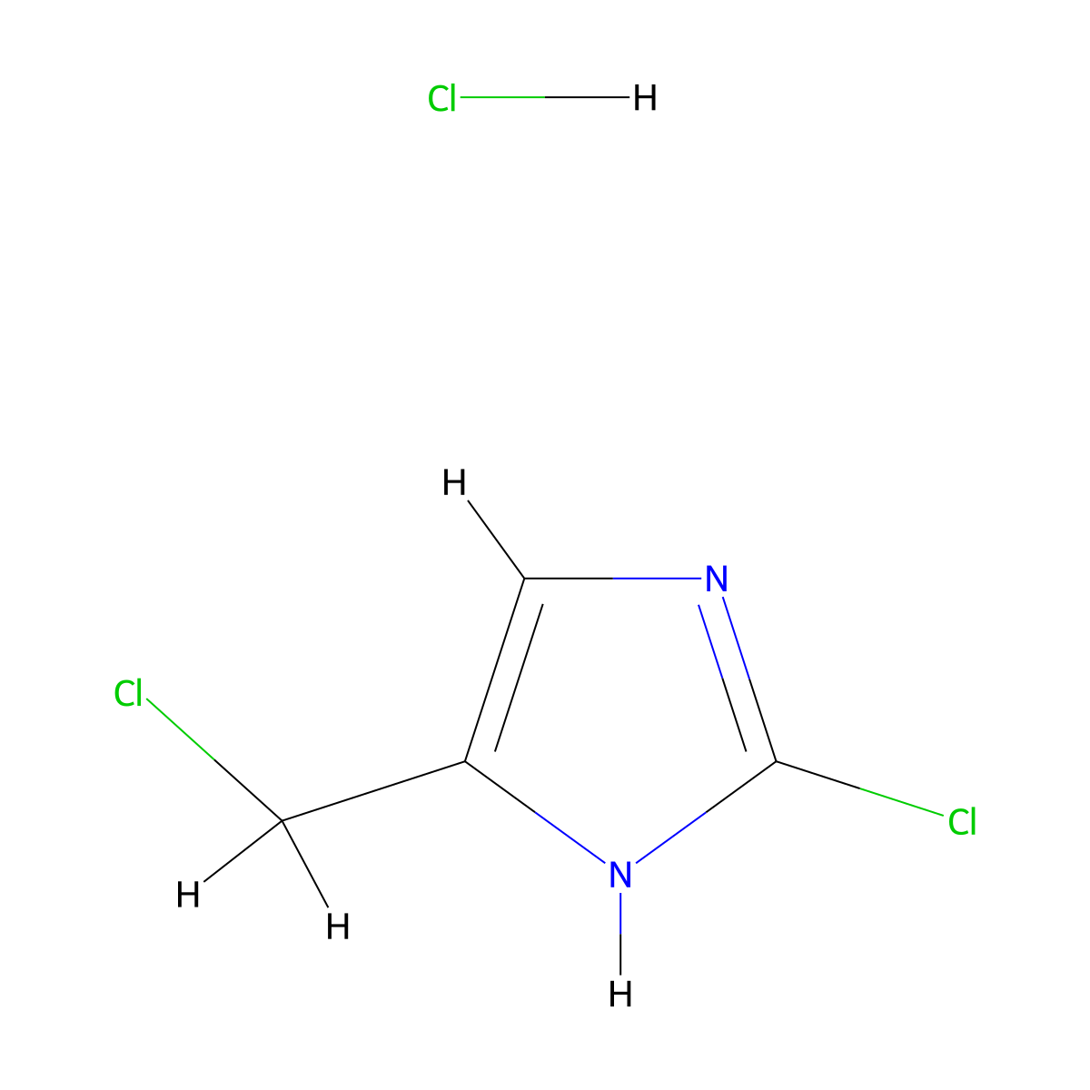 2-chloro-5-(chloromethyl)-1H-imidazole hydrochloride molecular structure, CAS 2995290-56-5