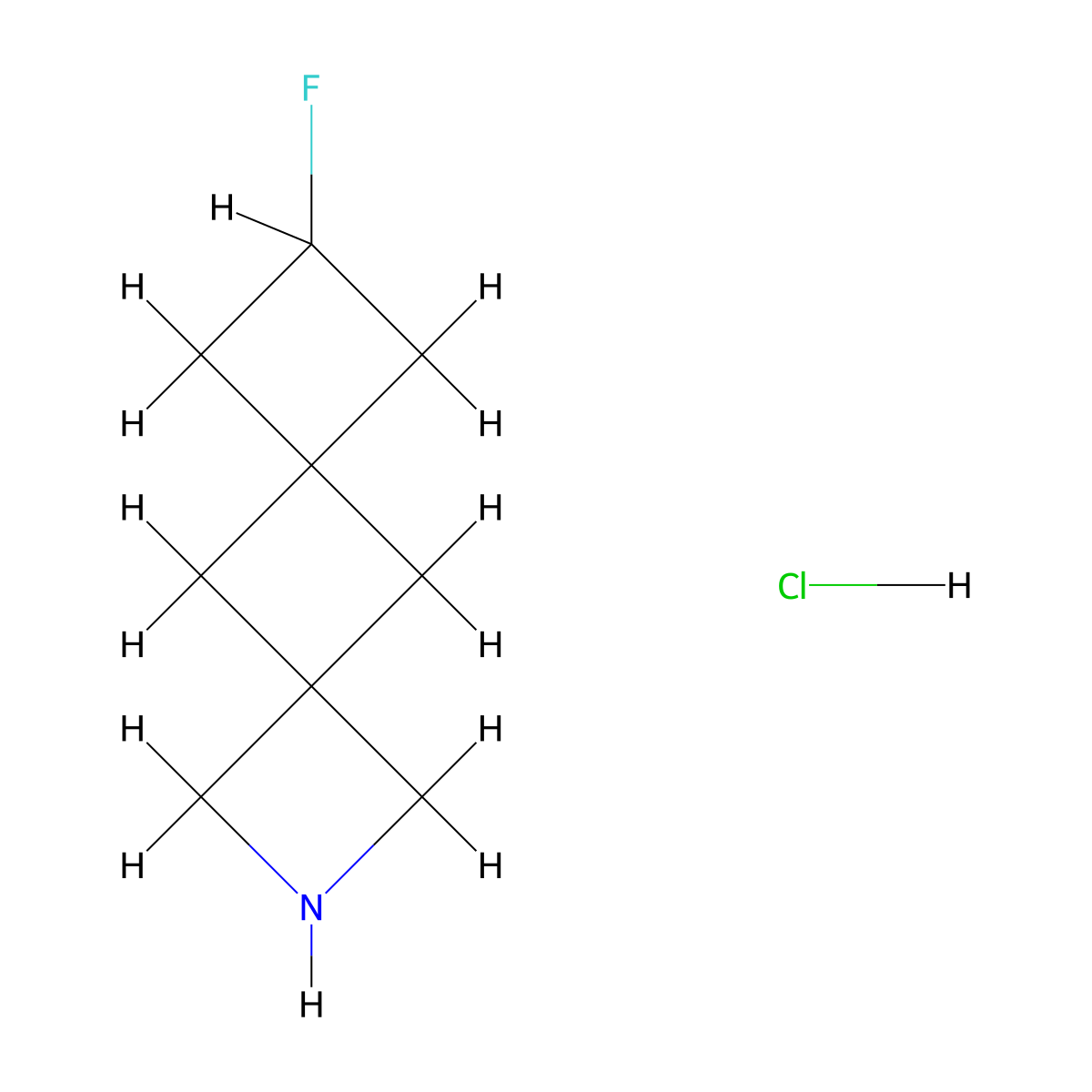 8-Fluoro-2-azadispiro[3.1.3^{6}.1^{4}]decane hydrochloride molecular structure, CAS 2995290-59-8