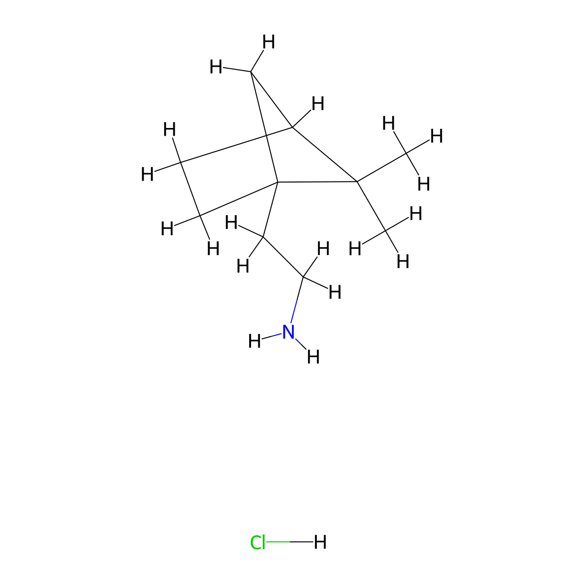 2-{5,5-Dimethylbicyclo[2.1.1]hexan-1-yl}ethan-1-amine hydrochloride molecular structure, CAS 2995290-60-1