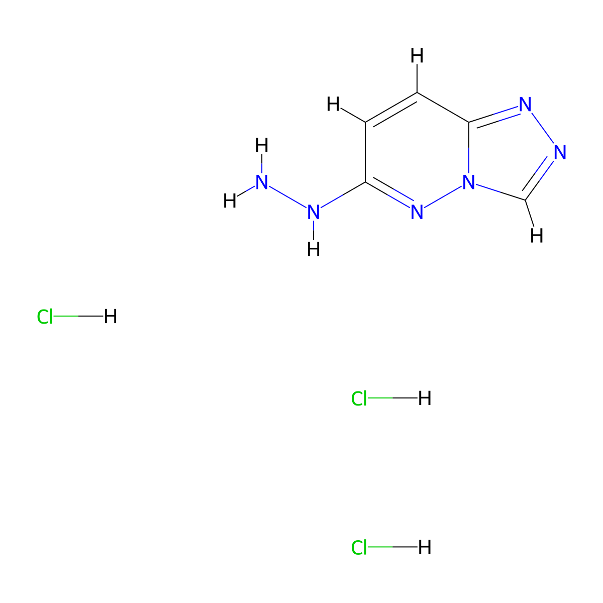{[1,2,4]Triazolo[4,3-b]pyridazin-6-yl}hydrazine trihydrochloride molecular structure, CAS 2995290-66-7