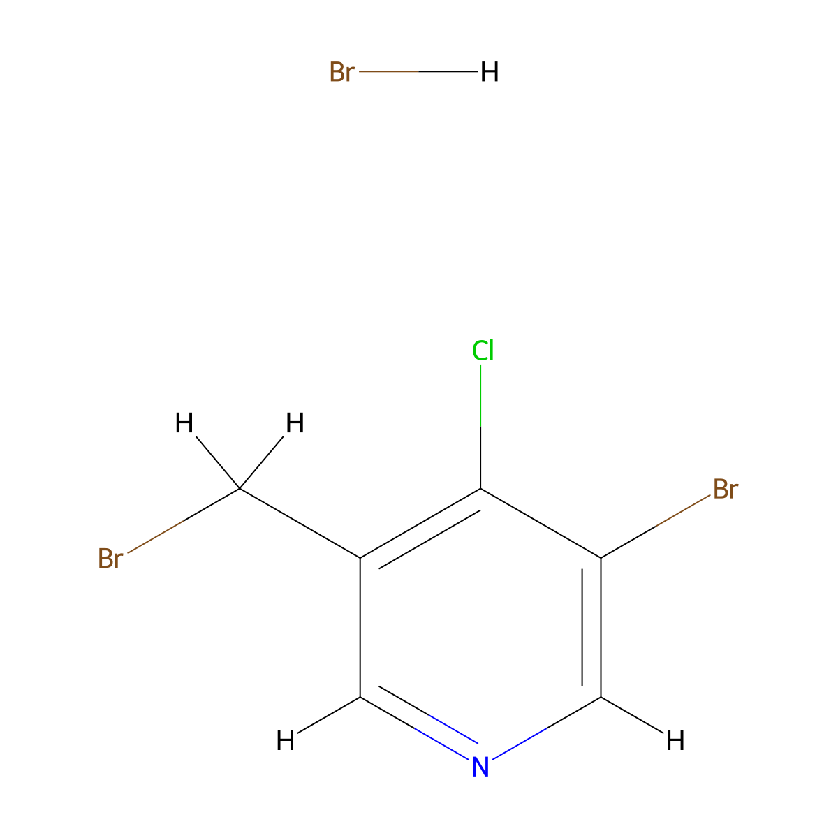 3-Bromo-5-(bromomethyl)-4-chloropyridine hydrobromide molecular structure, CAS 2995290-73-6