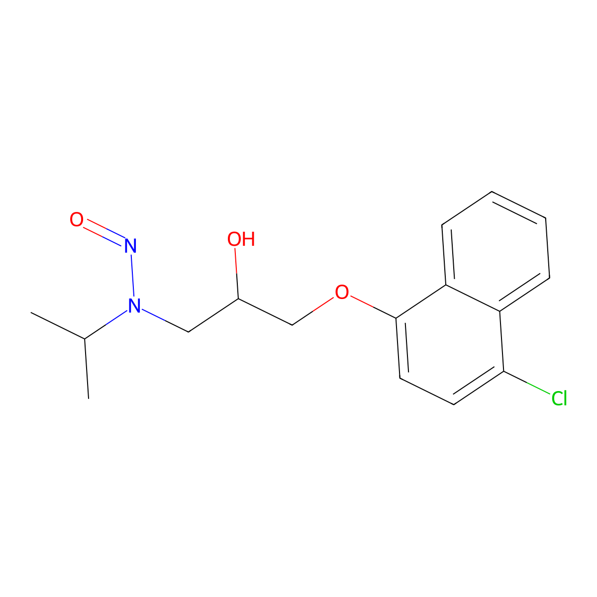 Propranolol Nitroso Impurity 40 molecular structure, CAS 2995291-09-1