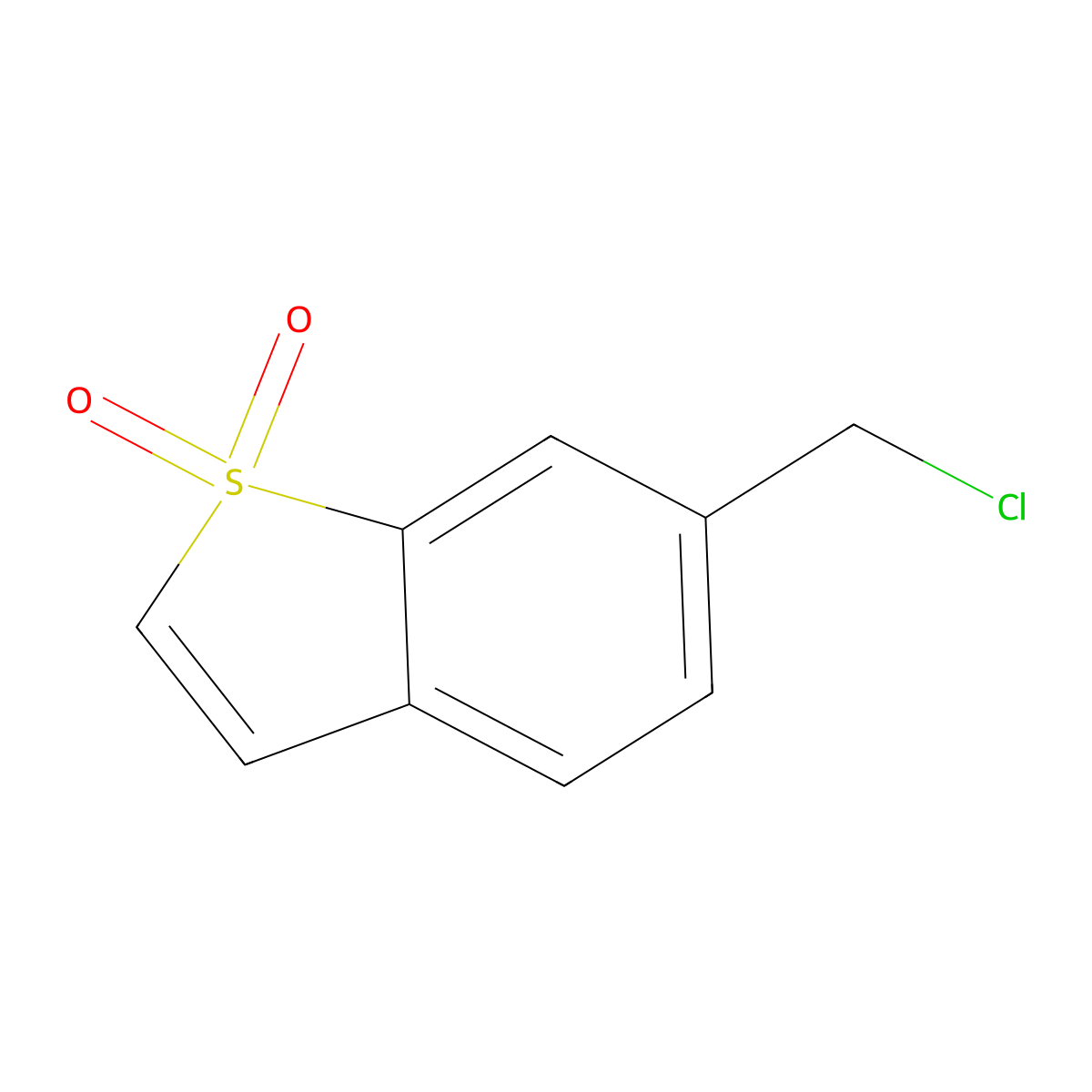 6-(Chloromethyl)-1lambda6-benzothiophene-1,1-dione molecular structure, CAS 2995291-23-9