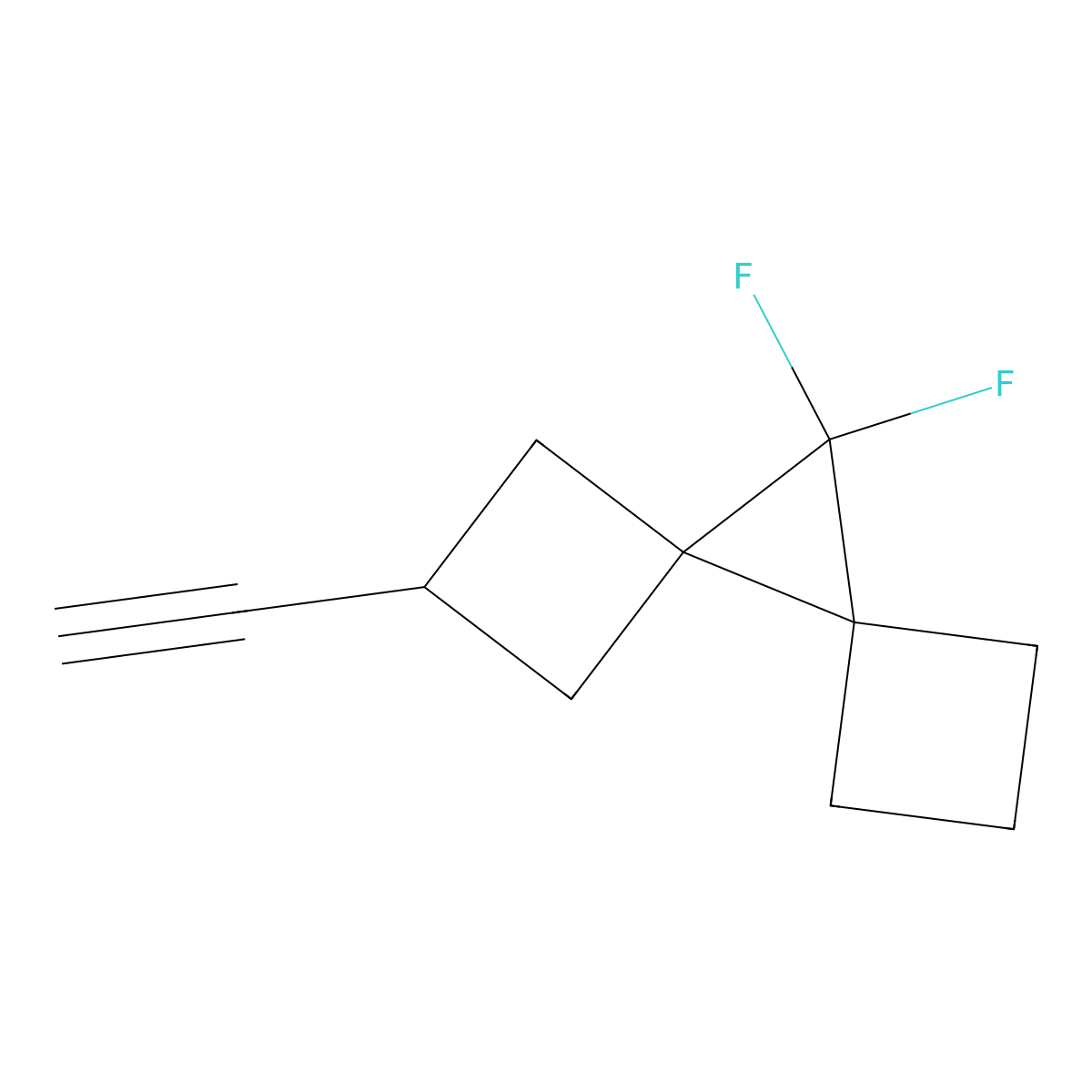 2-Ethynyl-9,9-difluorodispiro[3.0.3^{5}.1^{4}]nonane molecular structure, CAS 2995291-48-8